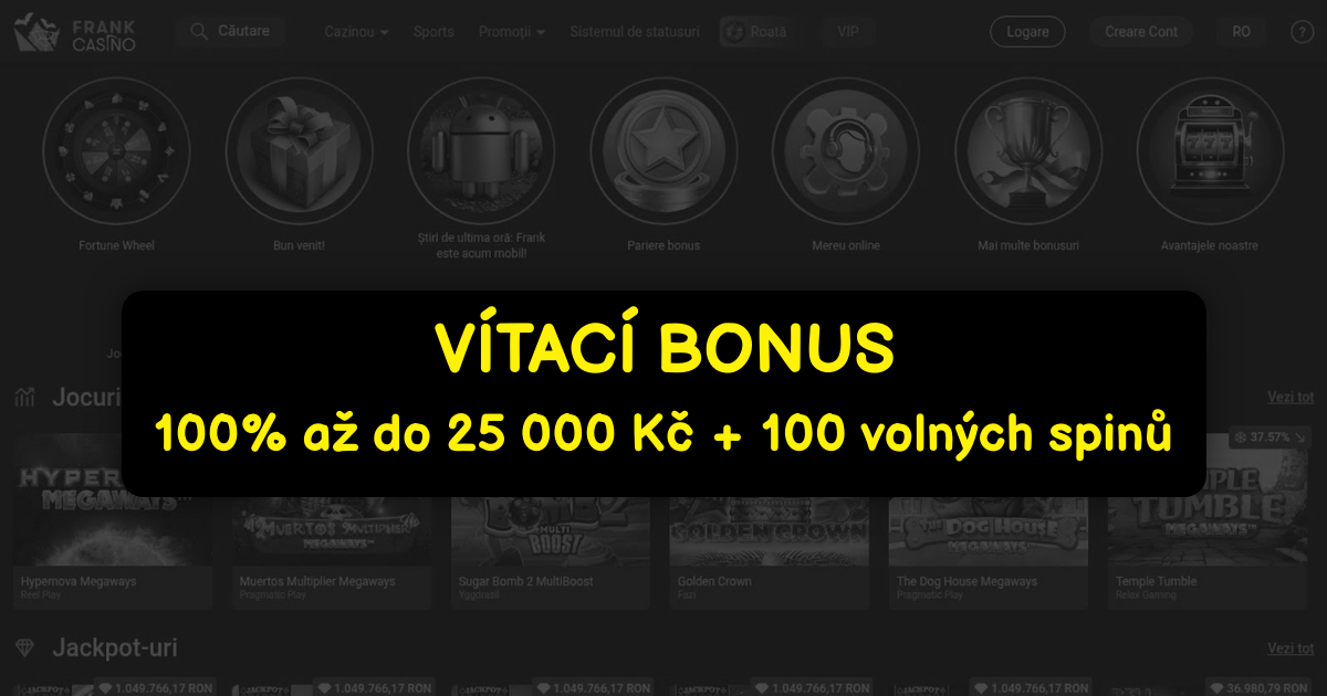 Frank Casino - Online Automaty a Exkluzivní Bonusy