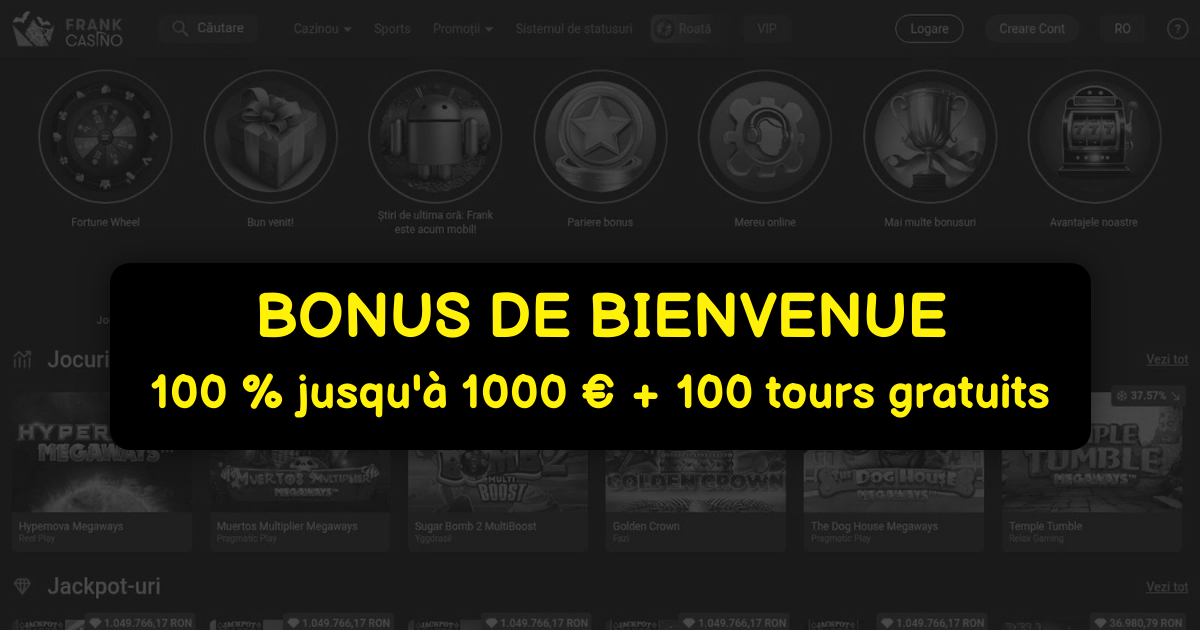 Frank Casino : Machines à Sous en Ligne et Bonus Exclusifs