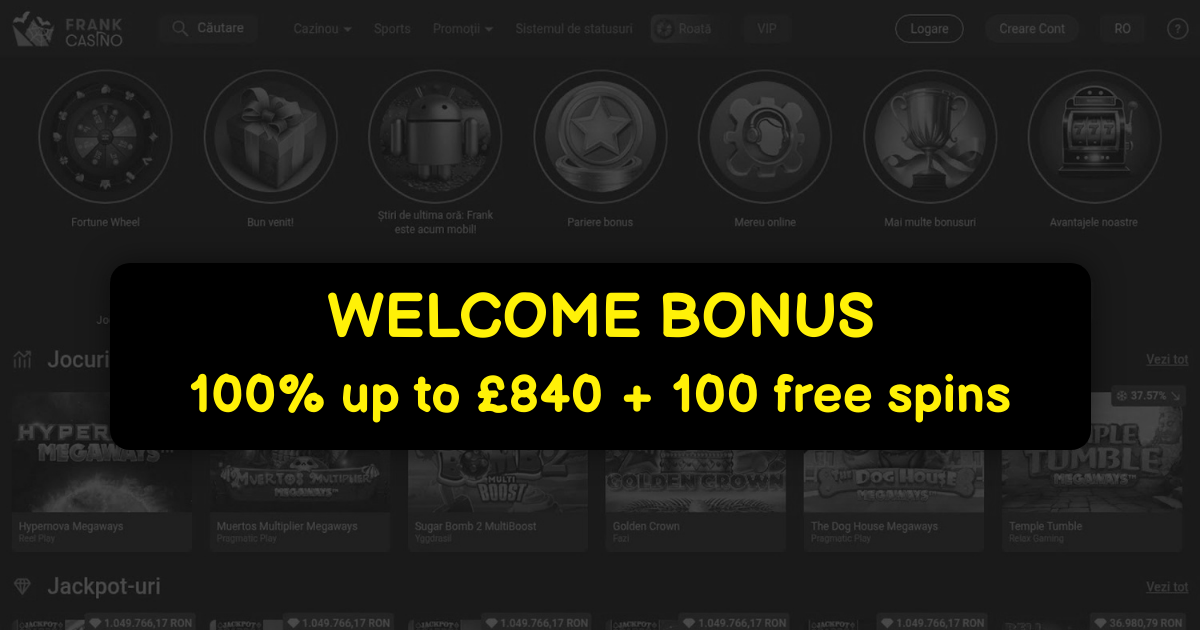 Frank Casino | 800+ Online Slots UK, £500 Welcome Bonus & Free Spins